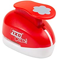 Fixo Kids 38951. Perforadora con Forma de Flor. 1-6cm. Tamaño Pequeño- Rojo